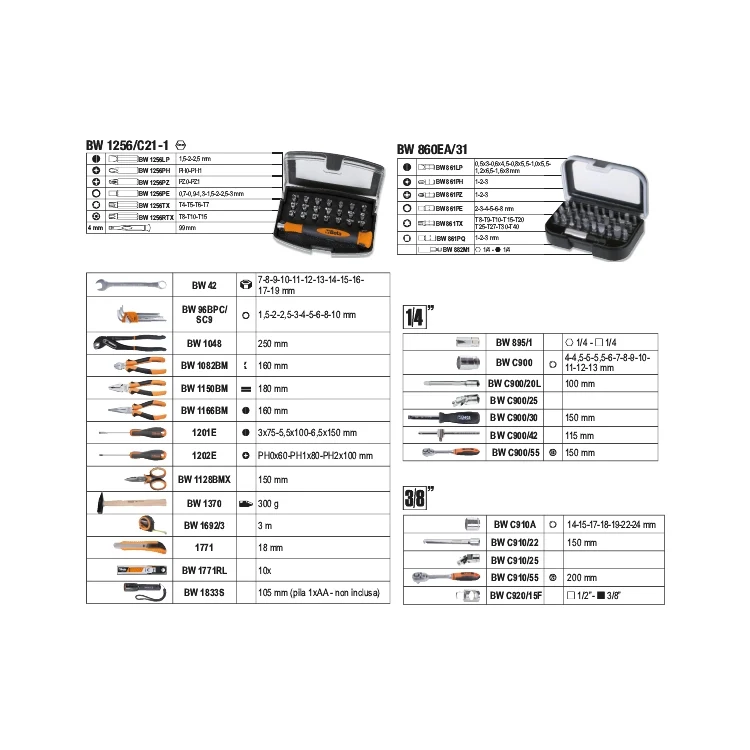 Beta BW 2054E-128 - valigetta con assortimento 128 utensili