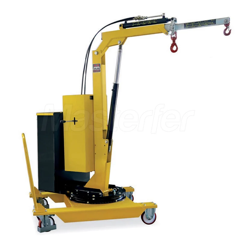 AxA 01B2SE - Gru gruetta idraulica girevole a batteria con avanzamento e rientro elettrico, 200kg