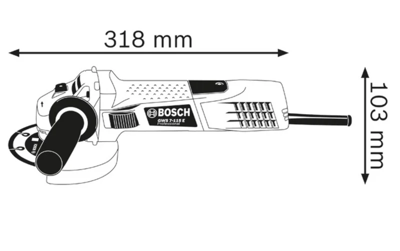 Bosch GWS 7-115 E Professional con regolazione della velocità 115 mm - 720W