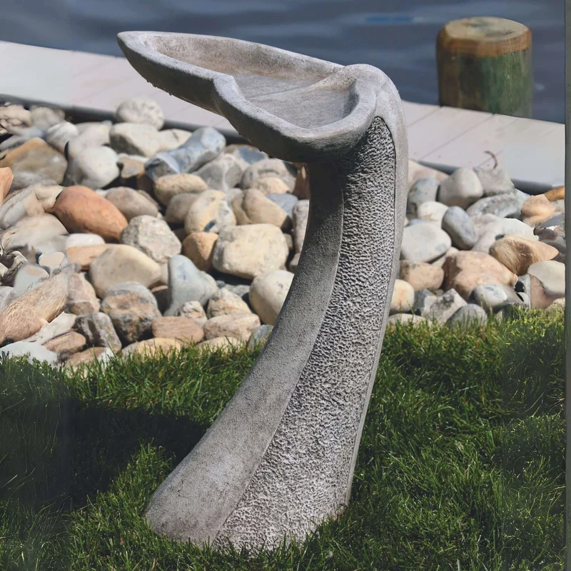 Tales of the Sea Concrete Bird Bath - Massarellis #9745