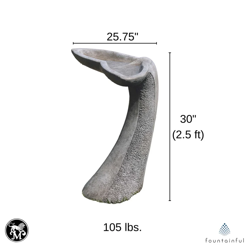 Tales of the Sea Concrete Bird Bath - Massarellis #9745