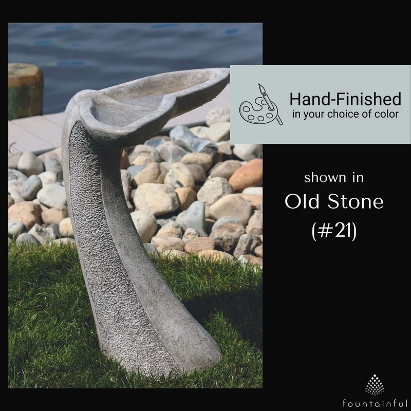 Tales of the Sea Concrete Bird Bath - Massarellis #9745