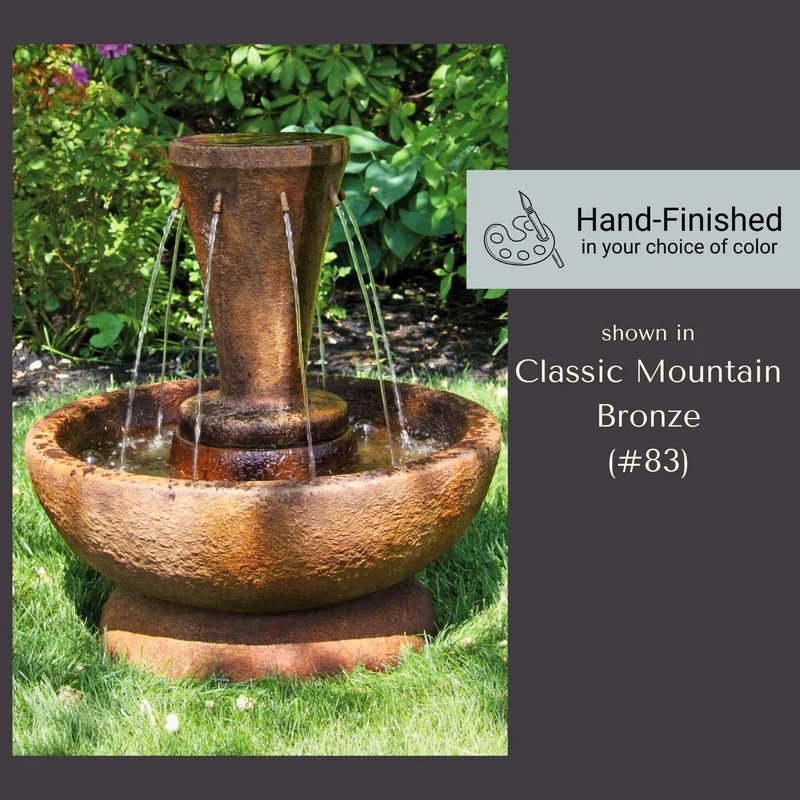 Falling Waters Concrete Fountain - Massarellis #3753