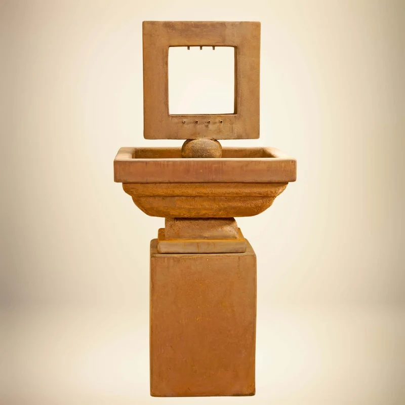 Contempo Square Concrete Fountain - Giannini #1628