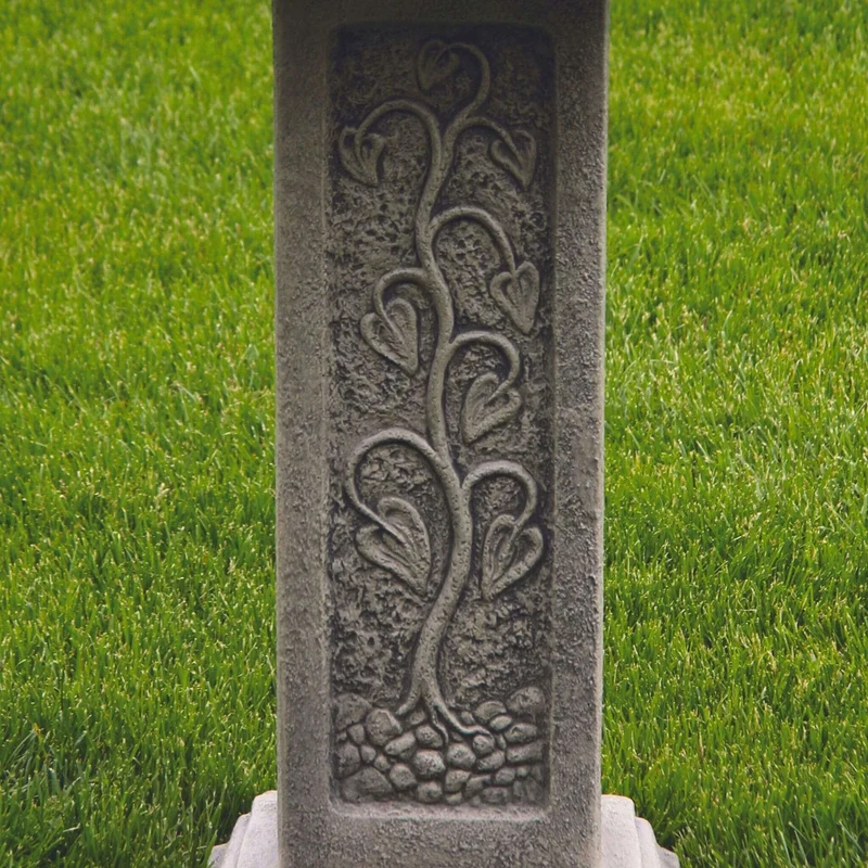 Square 32" Concrete Bird Bath - Massarellis #9717