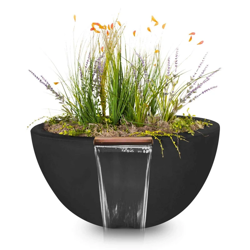 Luna Concrete Planter & Water Bowl - The Outdoor Plus