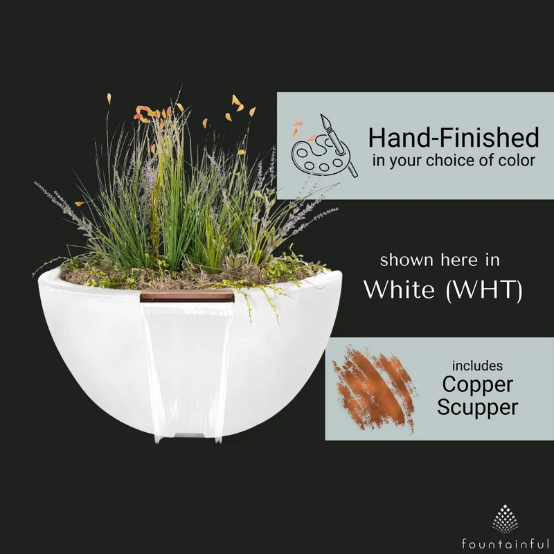 Luna Concrete Planter & Water Bowl - The Outdoor Plus