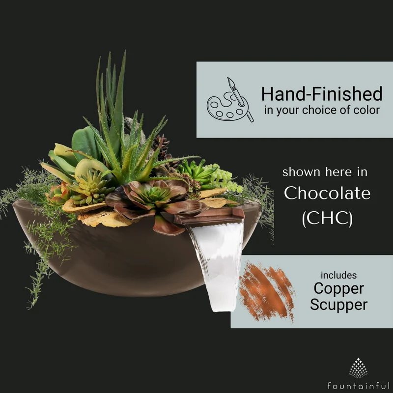 Sedona Concrete Planter & Water Bowl - The Outdoor Plus