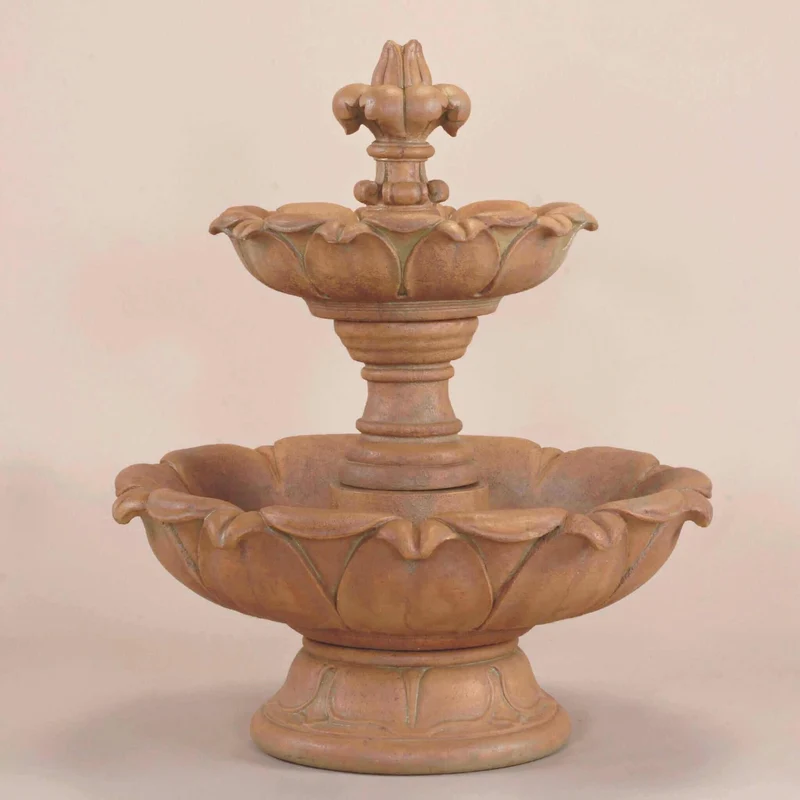 Gardenia SHORT 2-Tier Concrete Fountain - Giannini #1232