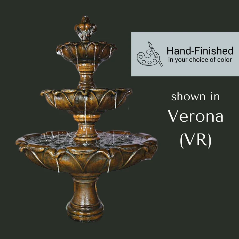 Gardenia 3-Tier Concrete Fountain - Giannini #1213