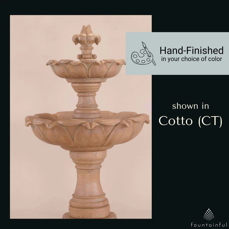 Gardenia 2-Tier Concrete Fountain - Giannini #1214