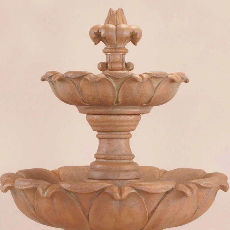 Gardenia 2-Tier Concrete Fountain - Giannini #1214