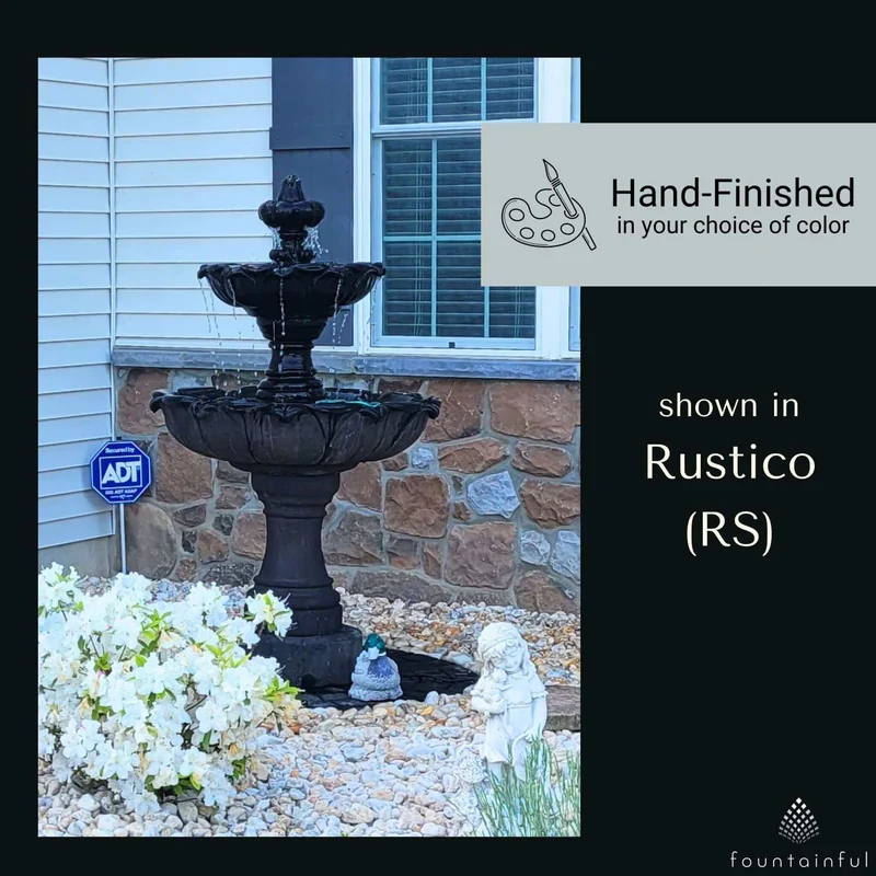 Gardenia 2-Tier Concrete Fountain - Giannini #1214
