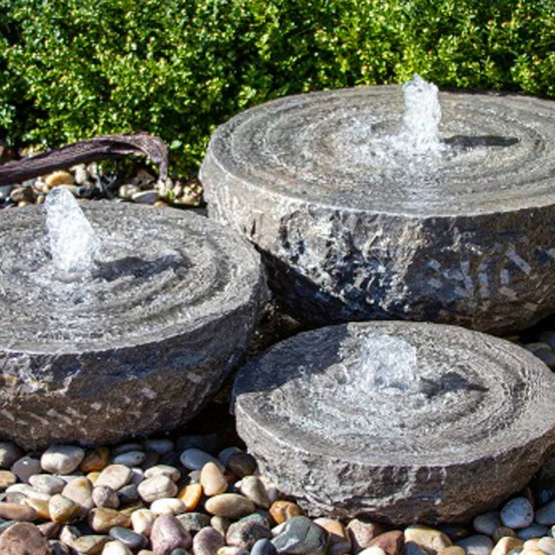 Granite Bowls w/Swirl 3-piece Fountain - Complete Kit - Blue Thumb