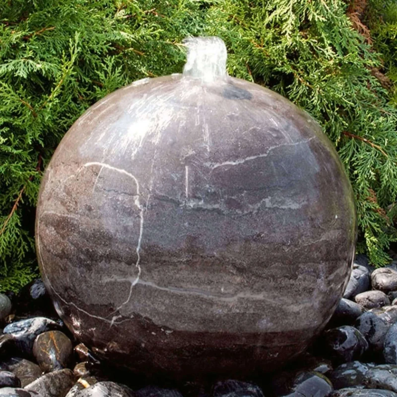 Blue Limestone Sphere Fountain - Complete Kit - Blue Thumb
