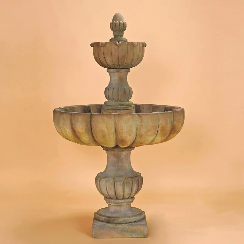 Urbino Grande 2-Tier Concrete Fountain - Giannini #1290