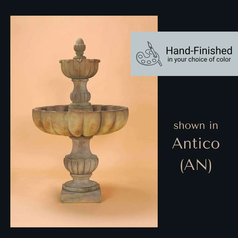Urbino Grande 2-Tier Concrete Fountain - Giannini #1290