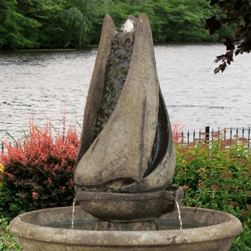 Sail Away Tall Concrete Fountain - Massarellis #3720