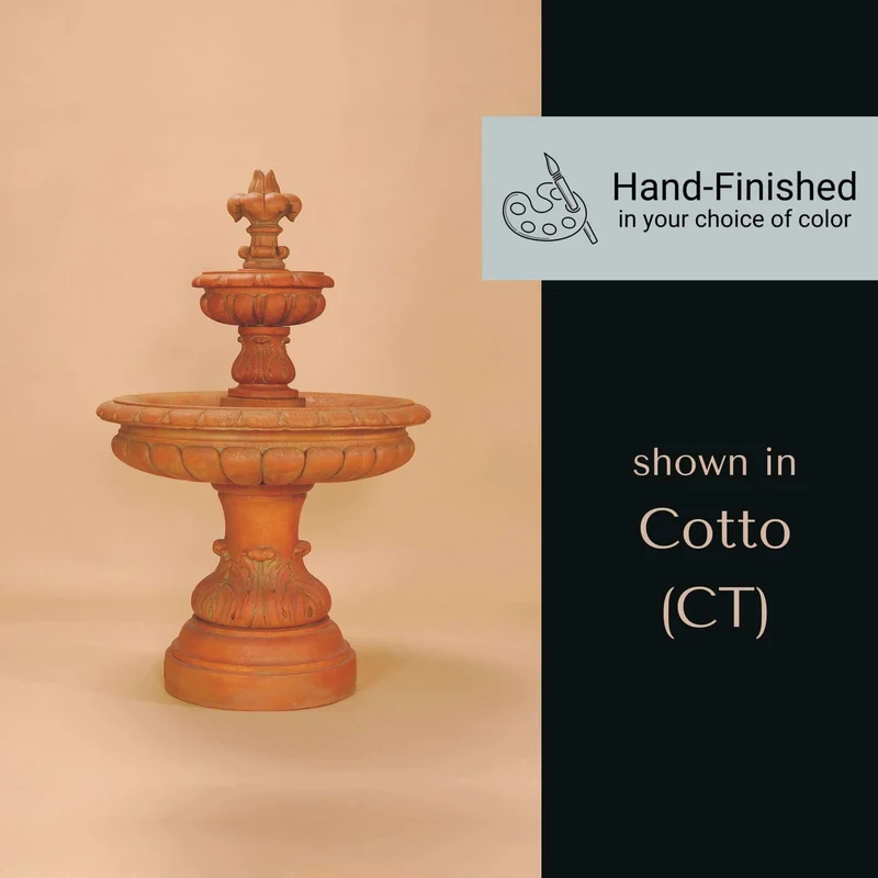 Giglio 2-Tier Concrete Fountain - Giannini #1276