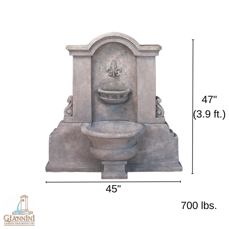 Flaminia Concrete Wall Fountain - Giannini #1063