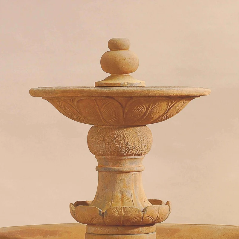 Chelsea Garden 2-Tier Concrete Fountain w/Step - Giannini #1558