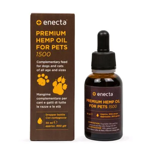 ENECTA - OLIO DI CBD PREMIUM PER ANIMALI - 1500mg - 30ml