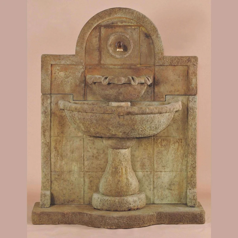 Terme Del Foro Concrete Wall Fountain - Giannini #1136
