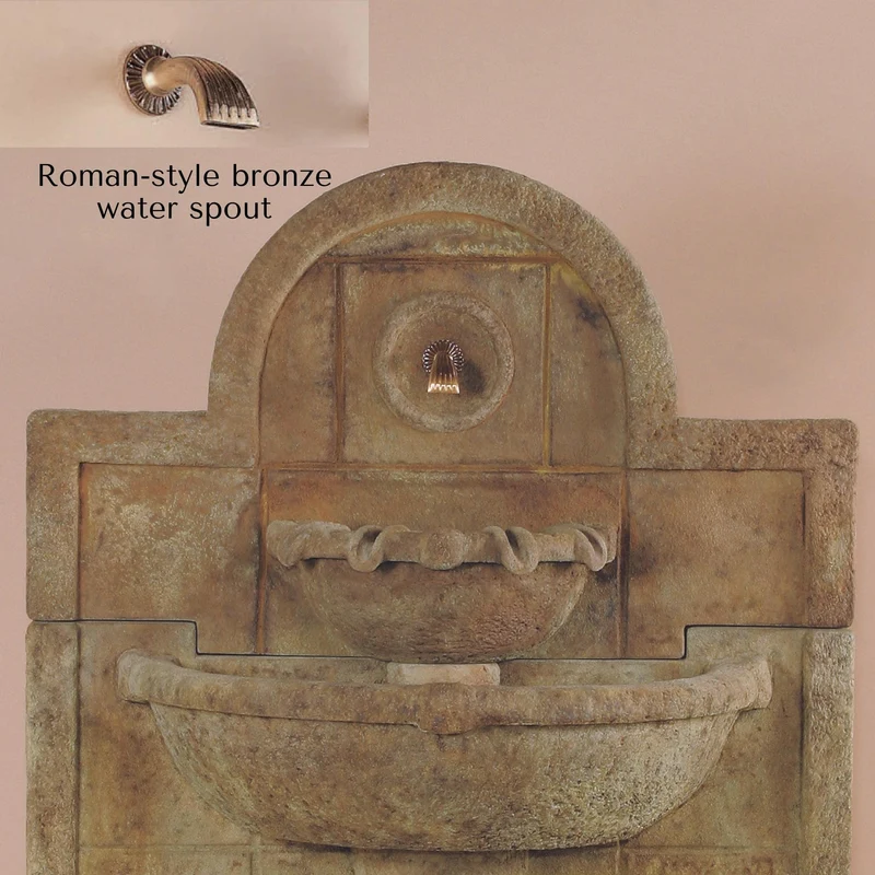 Terme Del Foro Concrete Wall Fountain - Giannini #1136
