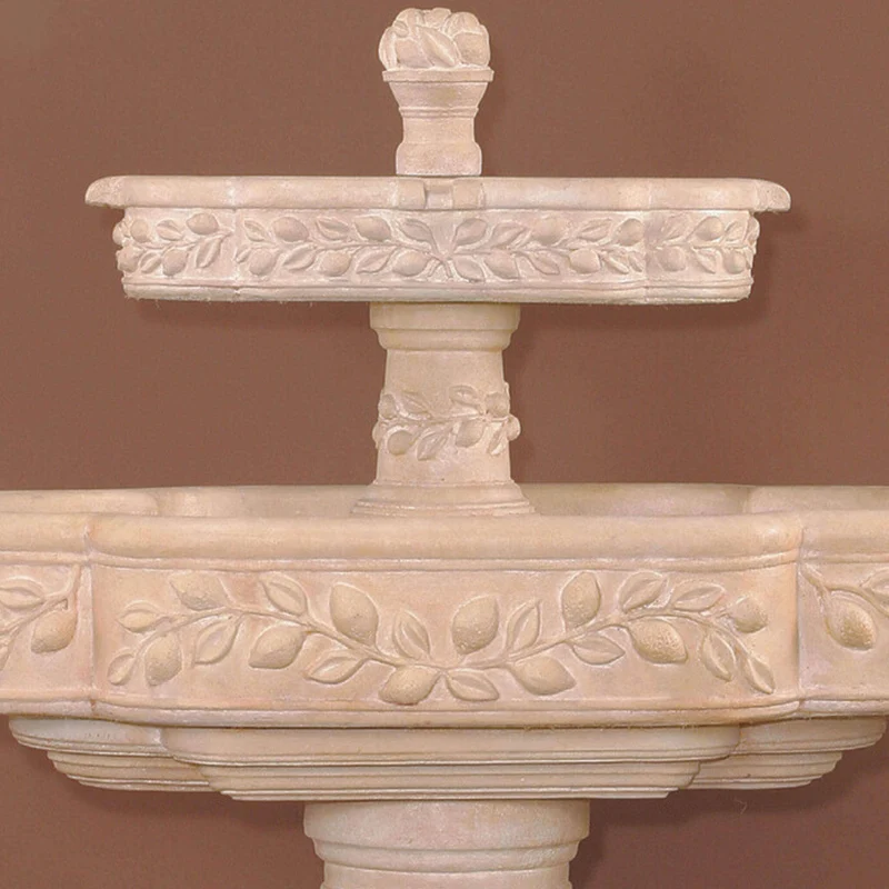Limoni Romani 2-Tier Concrete Fountain - Giannini #1127