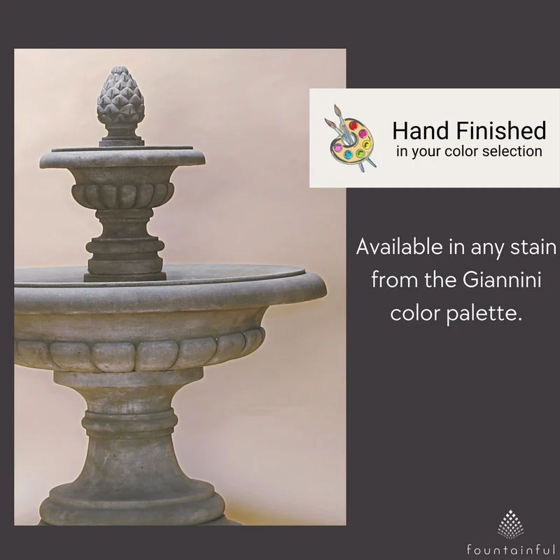 Fontana Grande 2-Tier Concrete Fountain - Giannini #1168