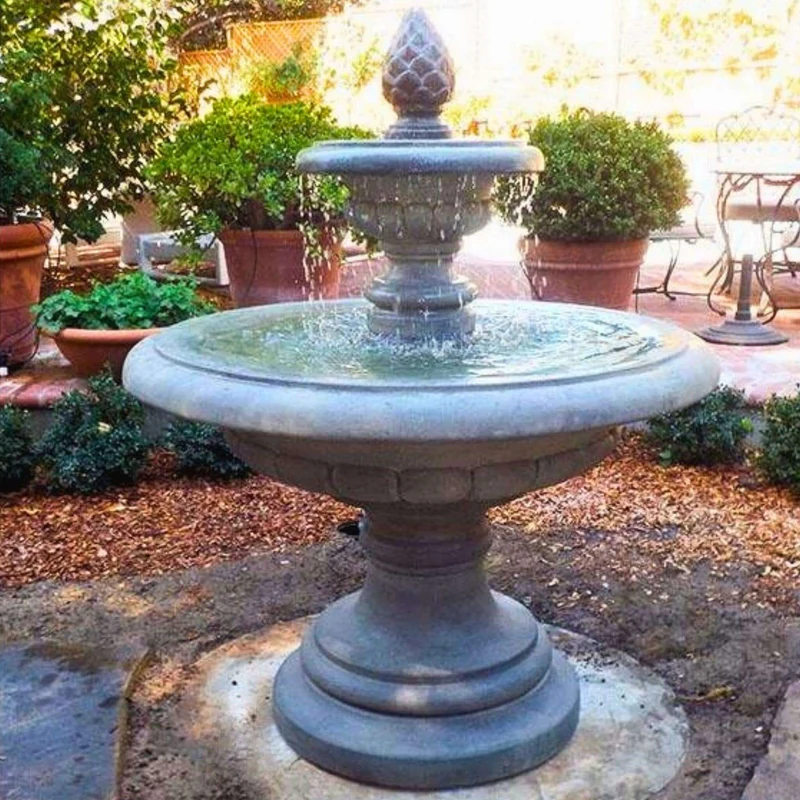 Fontana Grande 2-Tier Concrete Fountain - Giannini #1168
