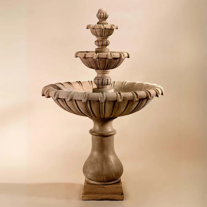Grand Chateau 3-Tier Concrete Fountain - Giannini #1692