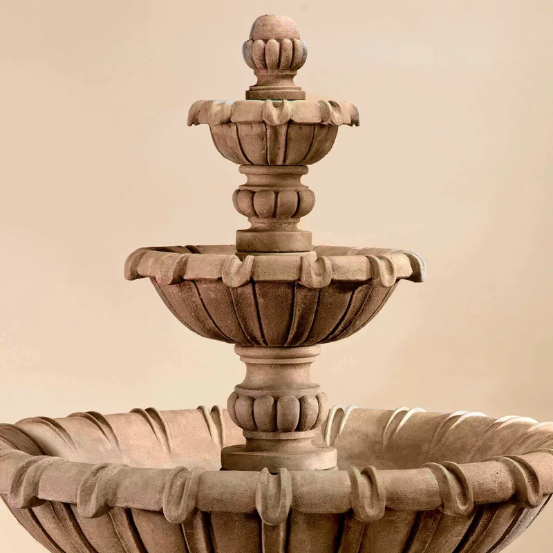 Grand Chateau 3-Tier Concrete Fountain - Giannini #1692
