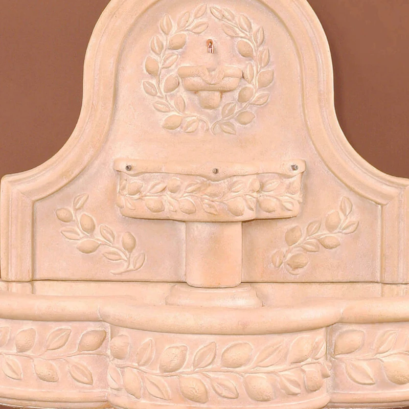 Deruta Lemon 3-Tier Concrete Wall Fountain - Giannini #1128