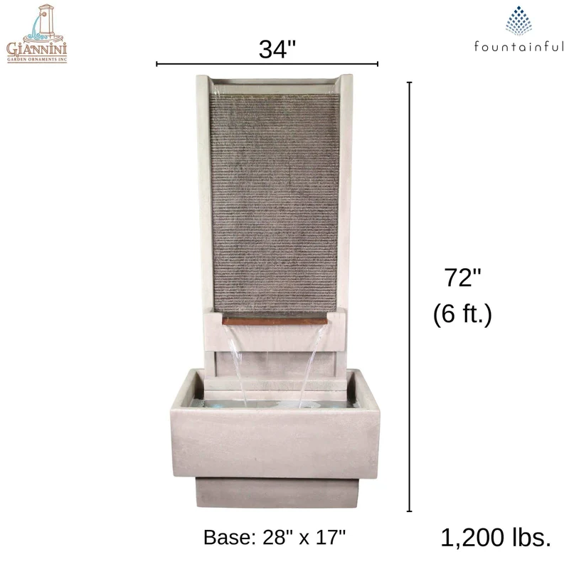 Brentwood Concrete Wall Fountain TALL - Giannini #1764