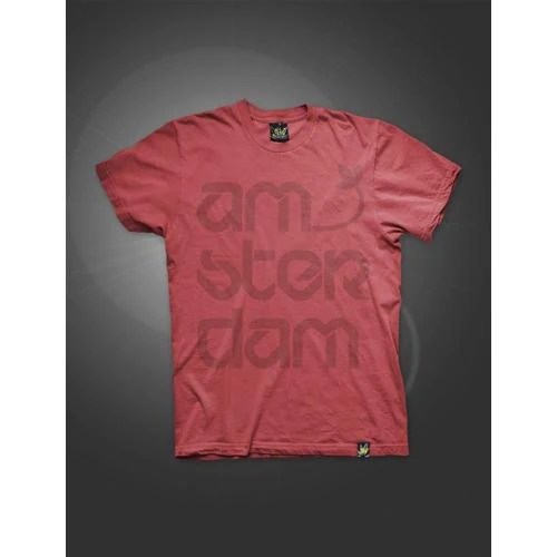 T-SHIRT GREEN HOUSE AM-STER-DAM UOMO ROSSO [XXL]