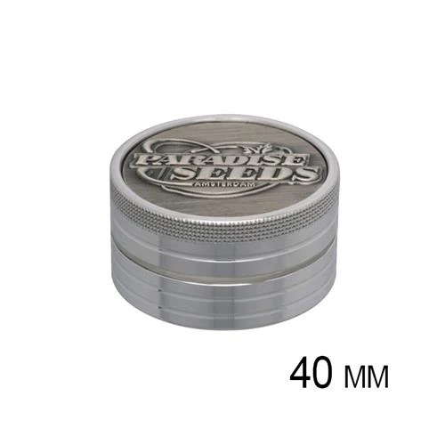 PARADISE SEEDS - GRINDER LOGO 3D ARGENTO 40 MM 2 PEZZI