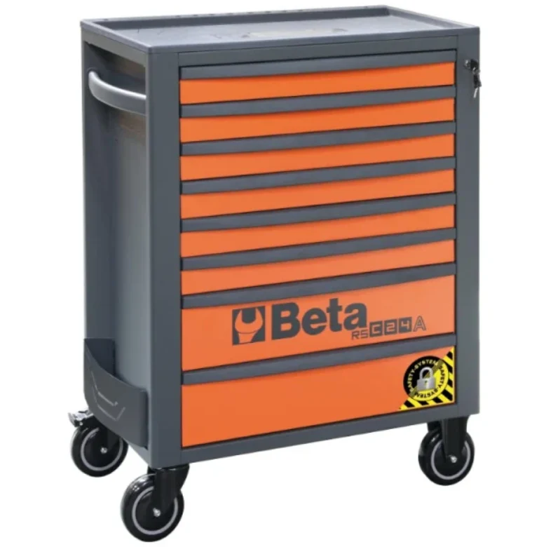 Beta RSC24A/8-O Cassettiera porta attrezzi 8 cassetti, con sistema antiribaltamento , carrello vuoto