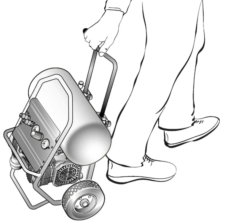 Fini Siltek pro 14 Compressore trolley senza olio silenzioso 65 dB , 14 bar , 220v , 20 litri ideale per professionisti 2 HP / 1500W