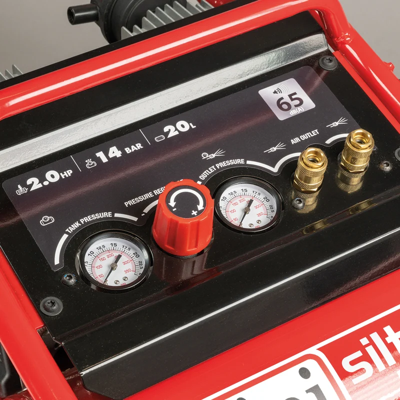 Fini Siltek pro 14 Compressore trolley senza olio silenzioso 65 dB , 14 bar , 220v , 20 litri ideale per professionisti 2 HP / 1500W