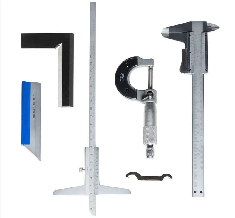 Holzmann mwk5 Set strumenti di misura calibro-micrometro-squadra