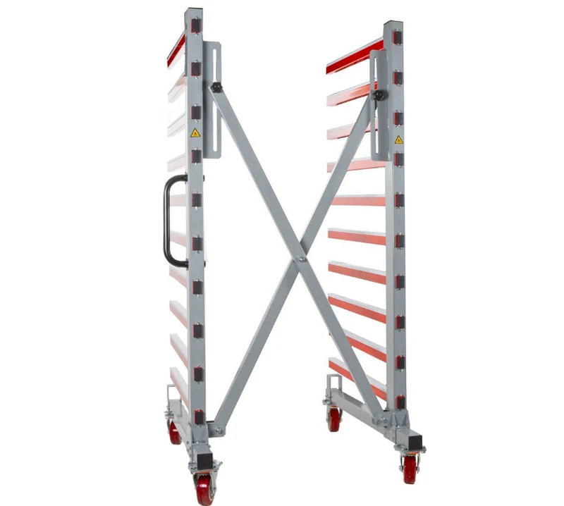 Holzmann taw76 Carrello rastrelliera mobile estendibile per pannelli , profondità scaffali 760 mm