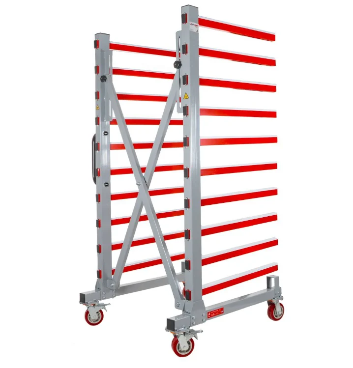 Holzmann taw76 Carrello rastrelliera mobile estendibile per pannelli , profondità scaffali 760 mm