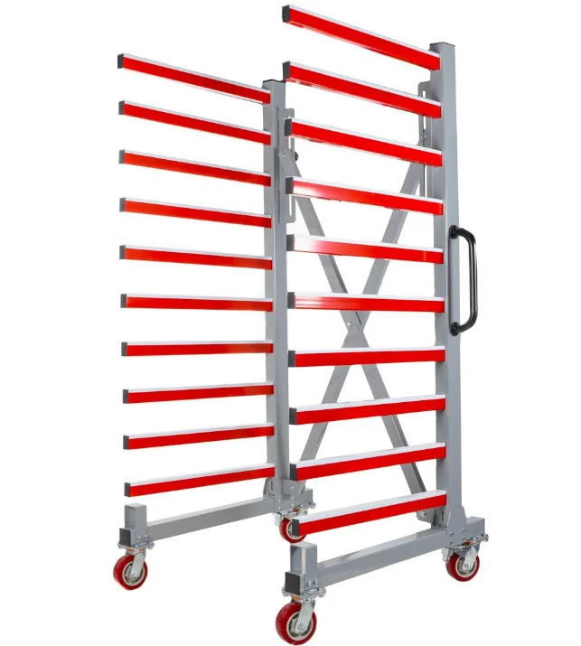 Holzmann taw76 Carrello rastrelliera mobile estendibile per pannelli , profondità scaffali 760 mm