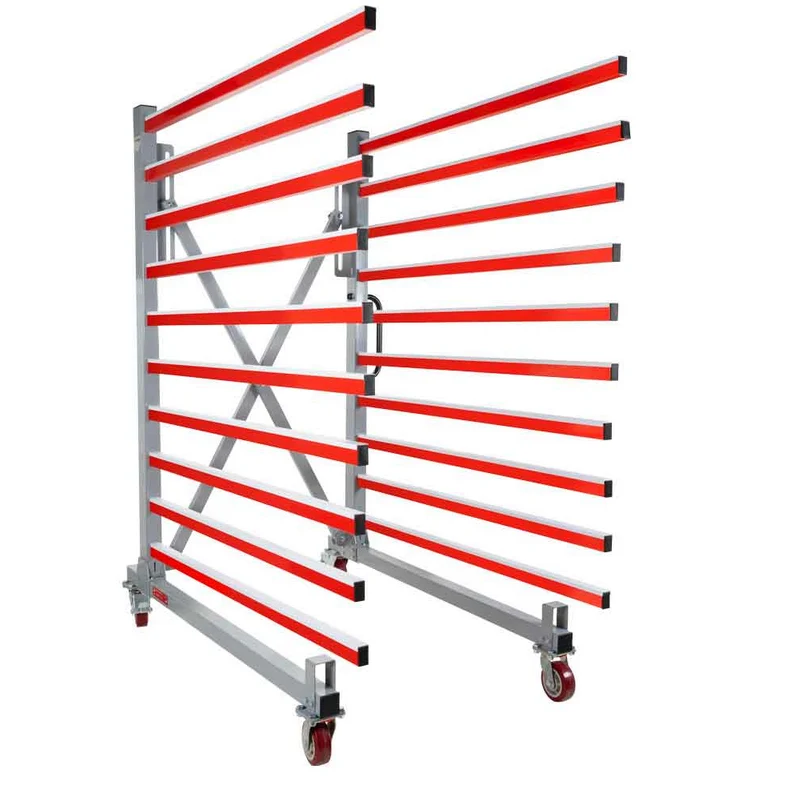 Holzmann TAW140 Carrello rastrelliera mobile estendibile per pannelli , profondità scaffali 1395 mm
