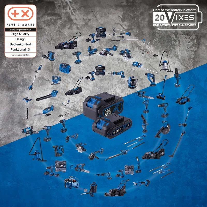 Scheppach BC-EB100-X Set L - Mototrivella a batteria 20V - 1 batteria da 20V