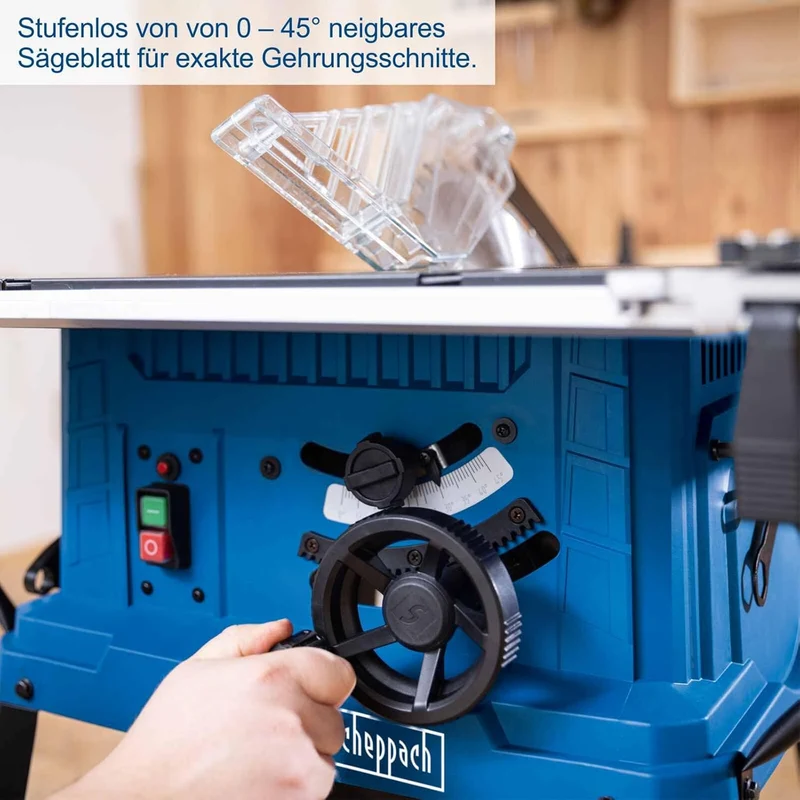 Scheppach HS254 - Banco sega circolare per legno - Lama Ø 254 mm