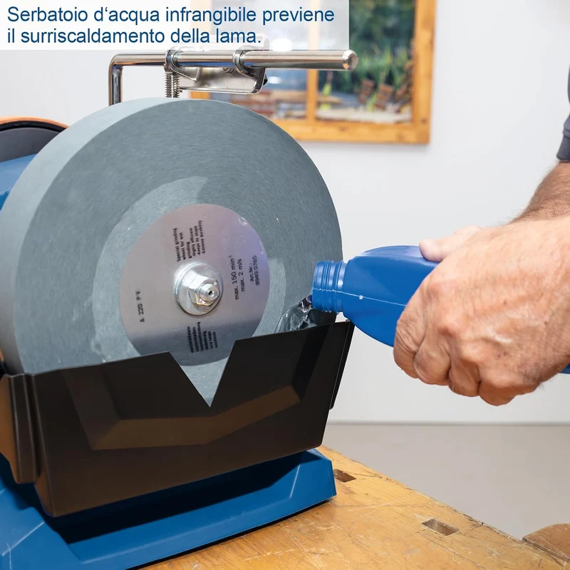 Scheppach Tiger 7000S - Affilatrice mola ad acqua per coltelli e forbici
