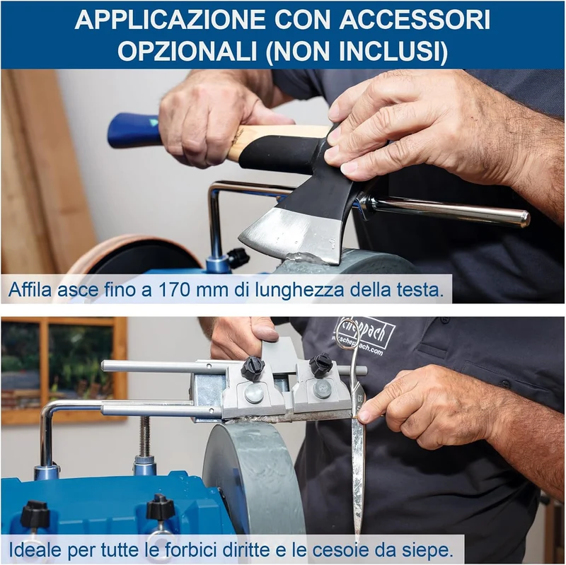 Scheppach Tiger 7000S - Affilatrice mola ad acqua per coltelli e forbici