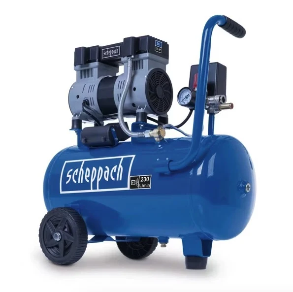 Scheppach Hc26Si - Compressore silenziato 24lt 8 bar 1,5 hp